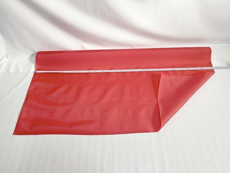 ナイロン生地 アイルトン 赤(朱色) アクリルコート 弱撥水 幅117cm×長さ2m No.7 エコバックの制作に拍卖