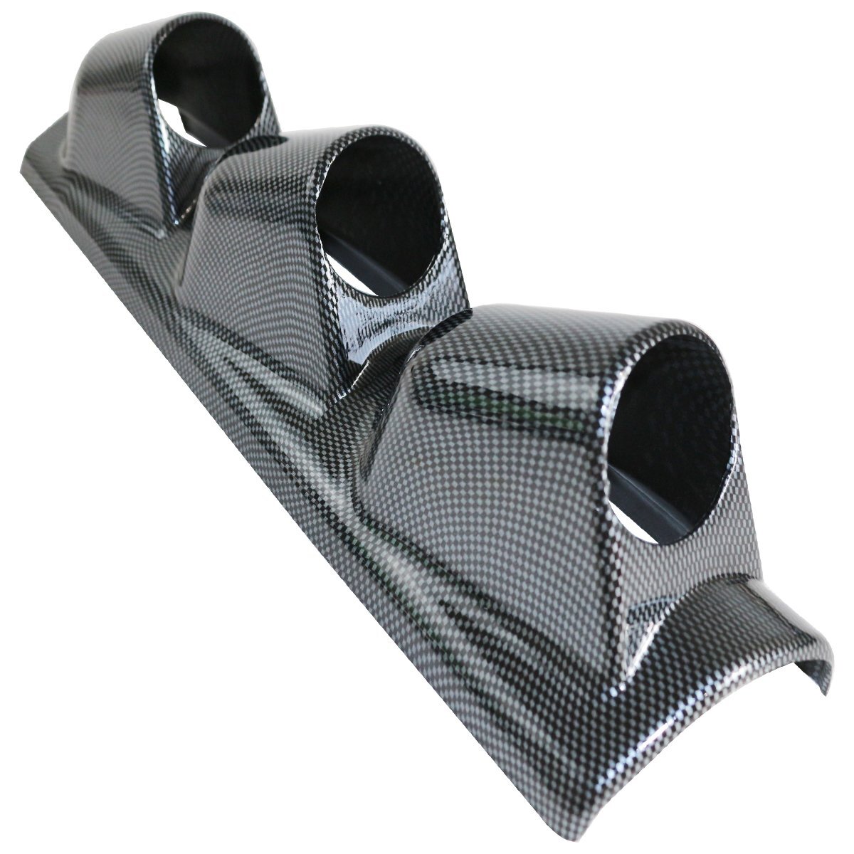 左ハンドル用 52mm 3連 ピラー メーター ホルダー 汎用 ブラック/黒 追加 ケース カバー デフィ オートゲージ ブースト 水温拍卖