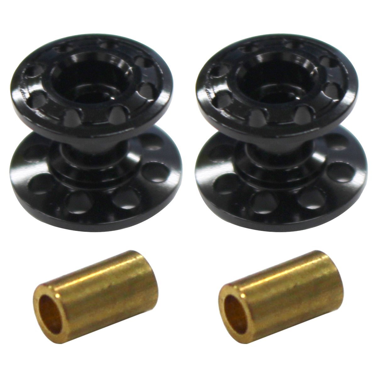 ミニ四駆用 2個セット 軽量 2段アルミローラー 13-12mm ブラック 部品 パーツ拍卖