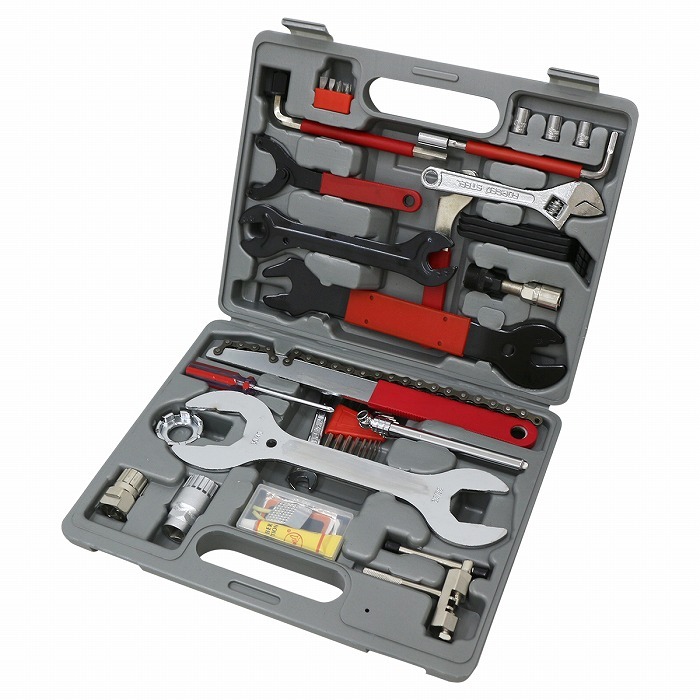 自転車 メンテナンス 修理 44点 DIY 工具 セット マウンテンバイク クロスバイク BMX MTB ロードバイク ツール パンク修理拍卖