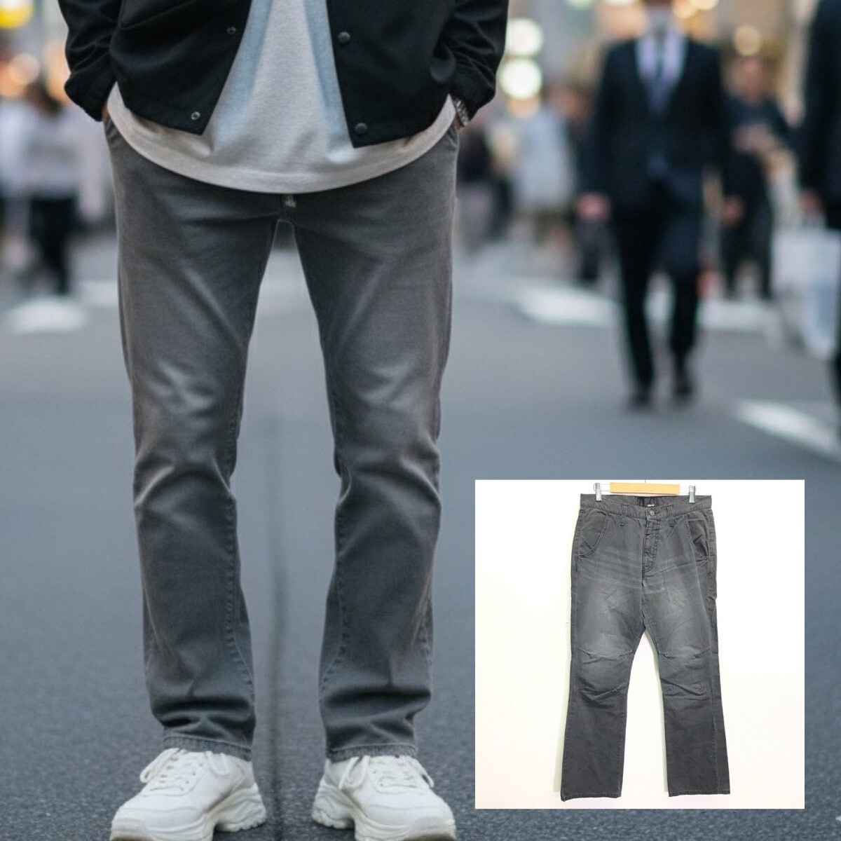 ストリート発◎ドメスティックブランド◎【glamb】グラム カラーパンツ グランジ系 ラグジュアリー お兄系 スマート ブラック 1 /Y31440ii拍卖