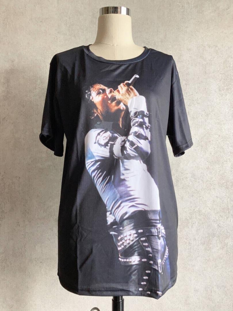 ◆同梱発送可◆「マイケル・ジャクソン 洋楽/ポップス Tシャツ Mサイズ タイプA」fire_sale 【タグ:音楽】拍卖