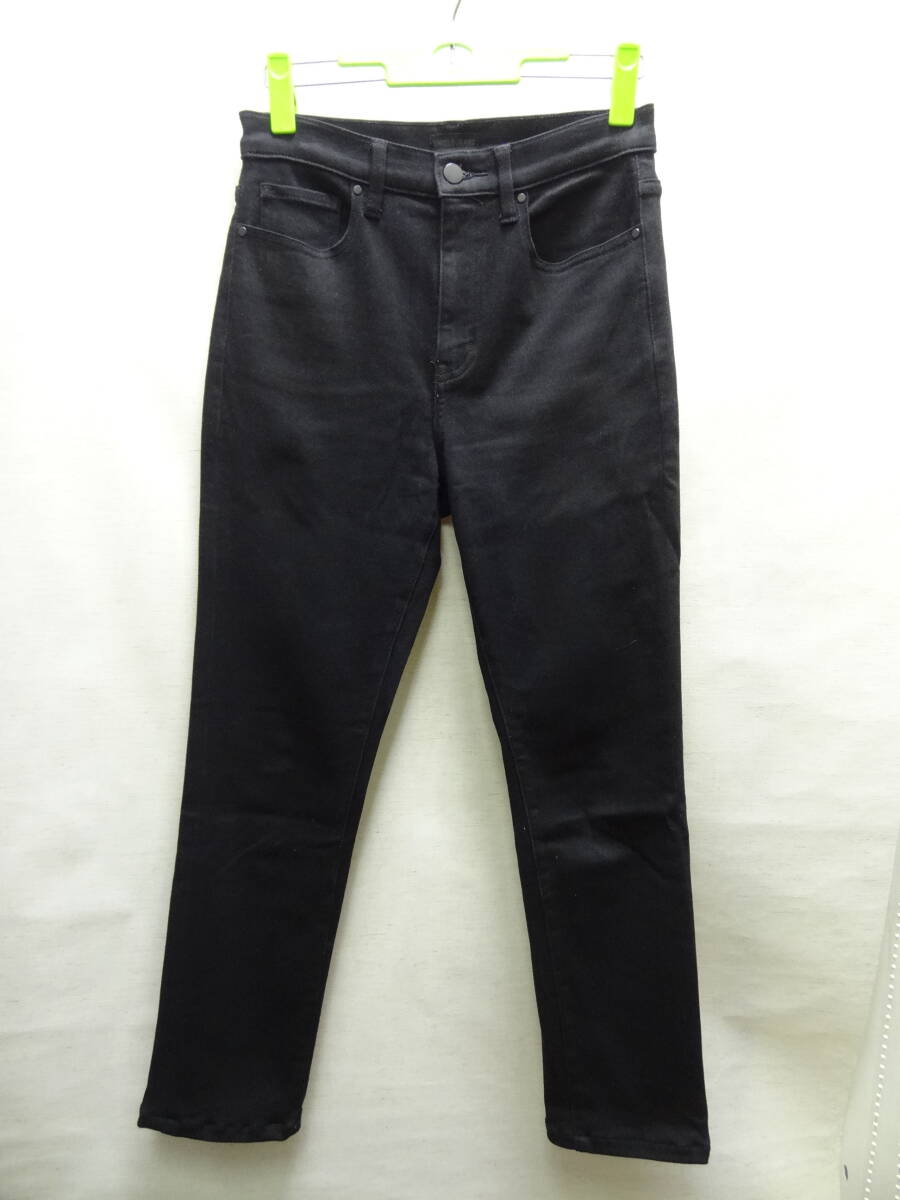 全国送料無料 ユニクロ UNIQLO レディース 黒色 ヒートテック ウルトラストレッチ スリム ジーンズ 25(63.5cm) 拍卖