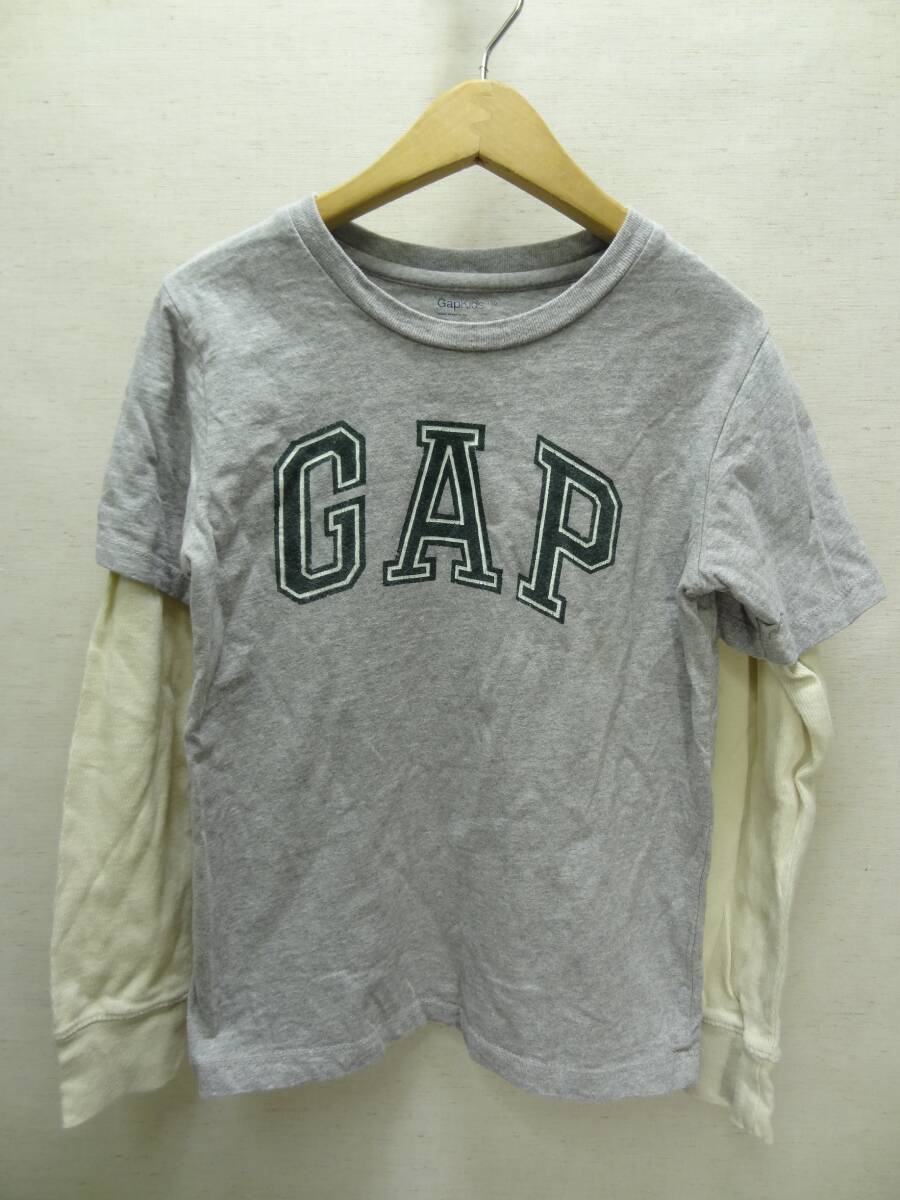 全国送料無料 ギャップ キッズ GAP KIDS 子供服キッズ男の子 綿100%素材 レイヤード重ね着風 ロンティー長袖Tシャツ 130拍卖