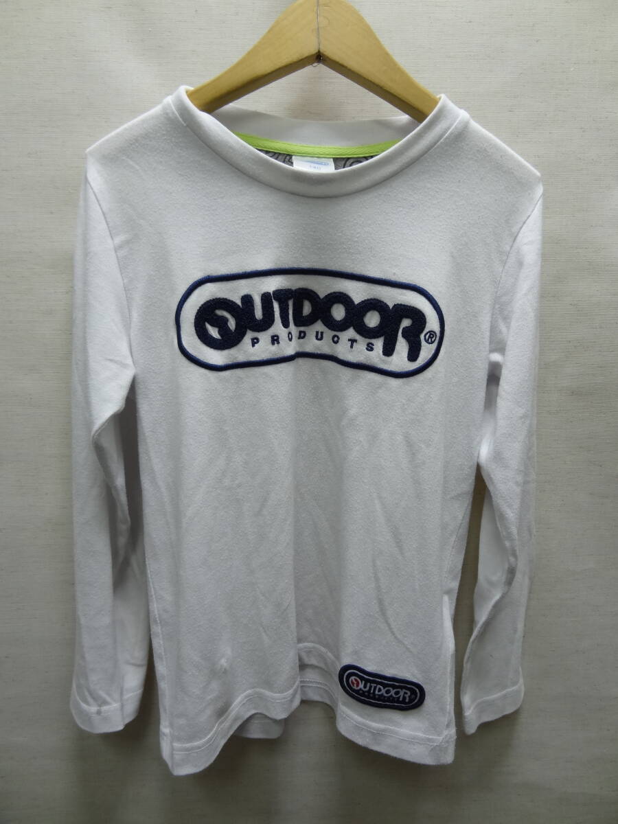 全国送料無料 アウトドアプロダクツ OUTDOOR PRODUCTS 子供服キッズ男の子 ロゴ刺繍入り 長袖 Tシャツ ロンティ 140拍卖