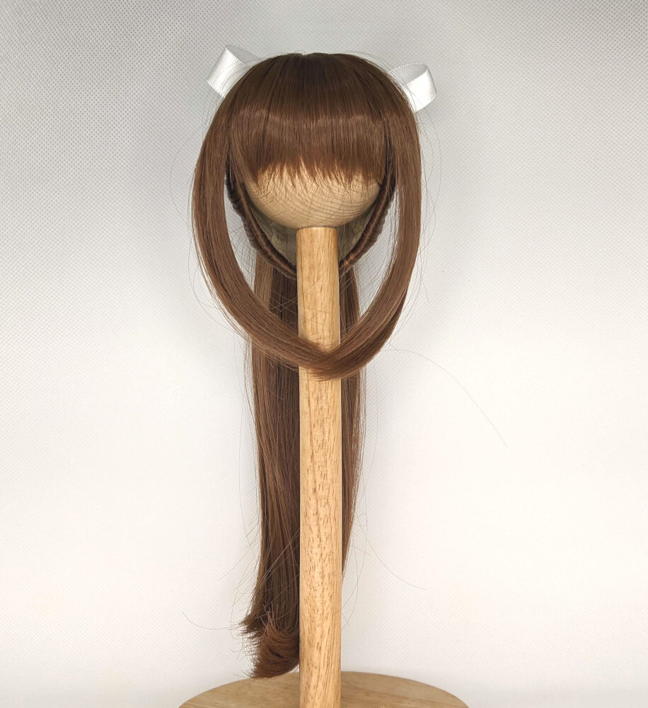 ドールウィッグ 8-9インチ ポニーテール ブラウン拍卖