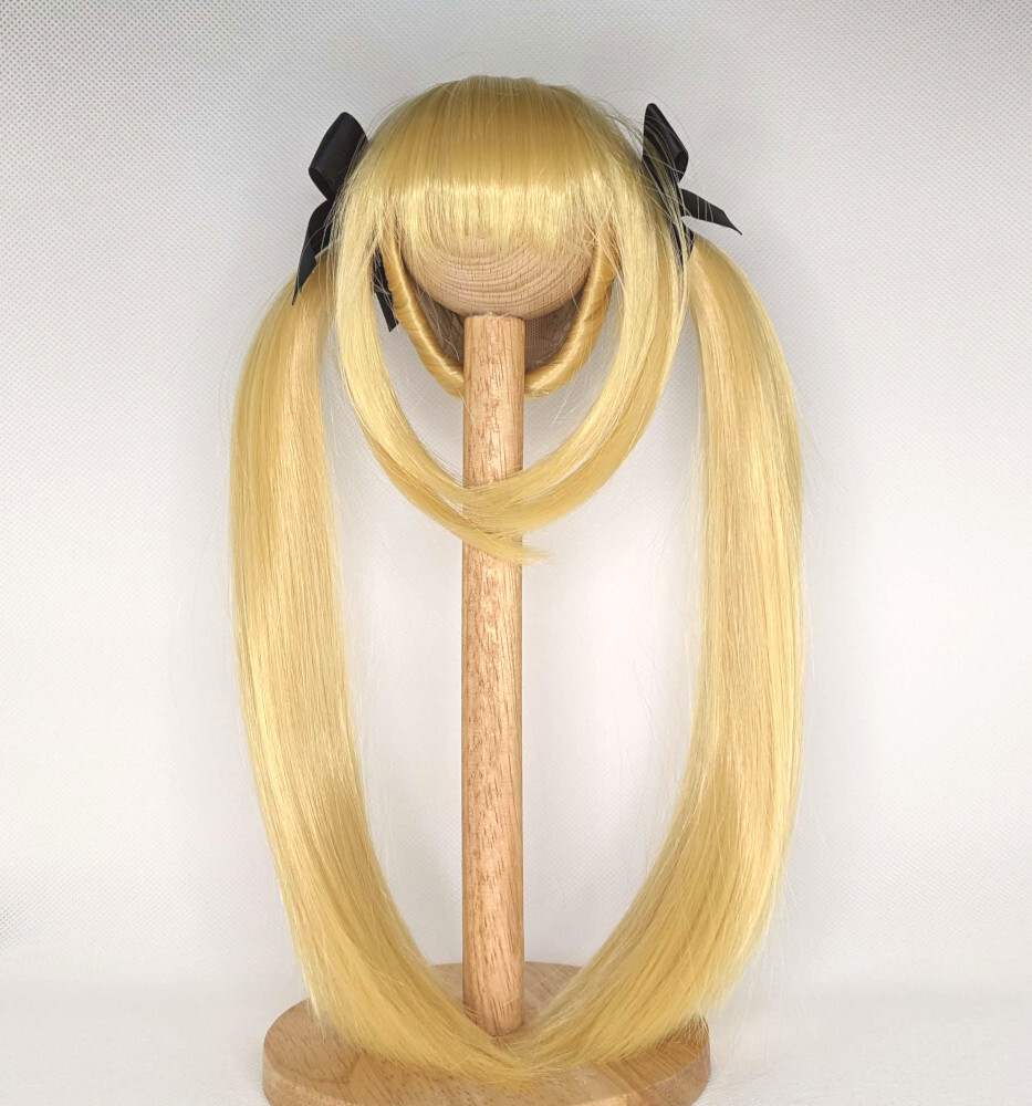 ドールウィッグ 8-9インチ ロングツインテール ブロンド拍卖