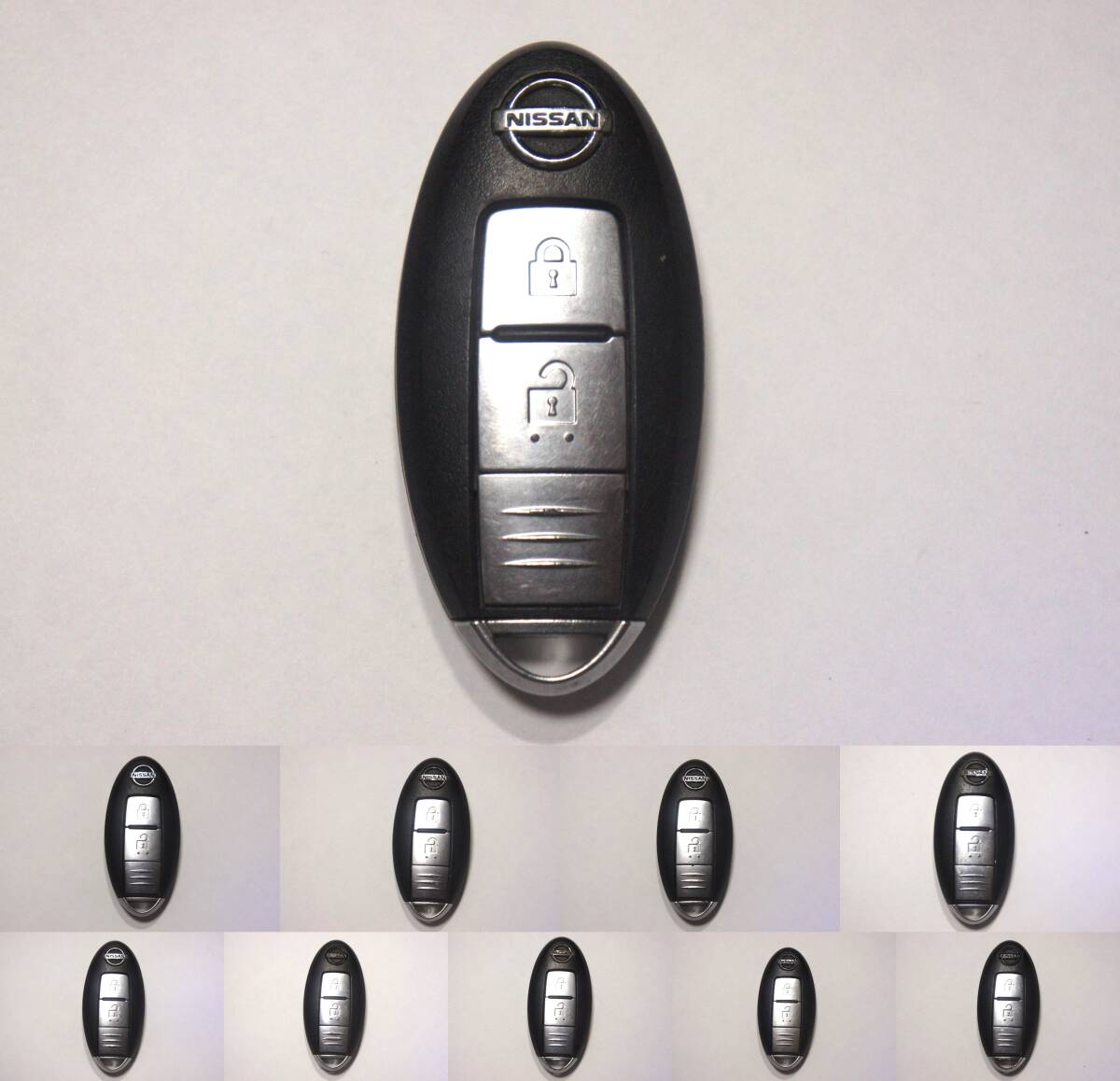 10個セット 電波OK スマートキー 2ボタン BPA0B-22 JCI-D2S-H キーレス 日産 純正 C11 E11 K12 YZ11 キャラバン他 @14107s拍卖