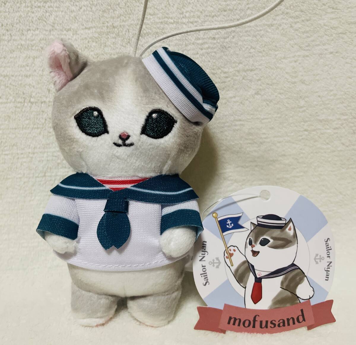 ♪mofusand セーラーにゃん マスコット ぬいぐるみ♪モフサンド 猫 水兵 マリン拍卖