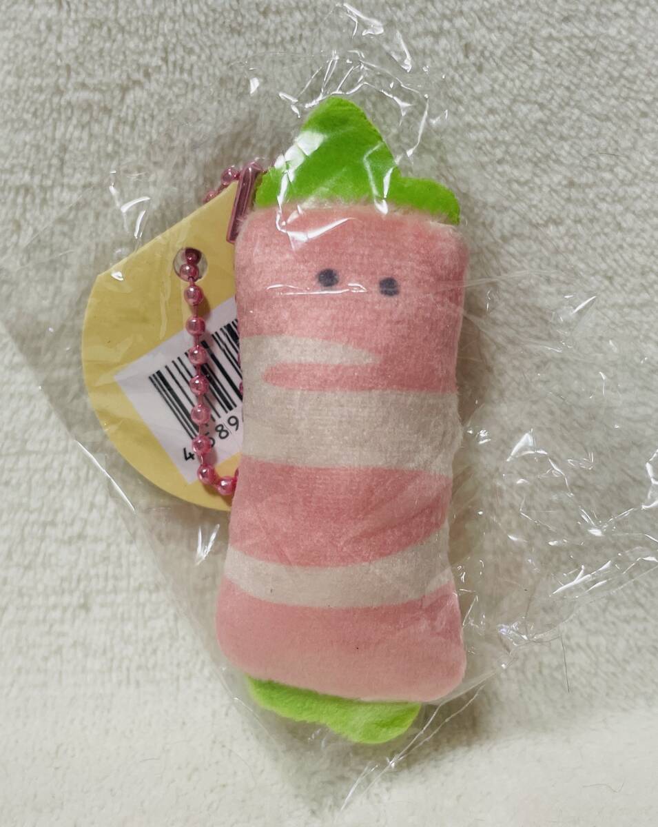 ☆つぶらな瞳のお弁当箱 ぷちマスコット BC あすぱらべーこん☆ボールチェーン付 ぬいぐるみ アスパラベーコン拍卖