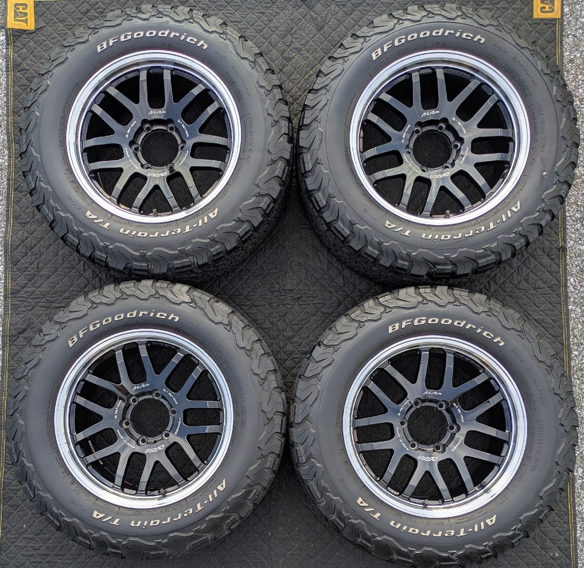 RAYS レイズ A-LAP 18インチ 6H 139.7 8.5J+19 鍛造 軽量アルミ グッドリッチ ホワイトレター 265/60R18 ハイラックス ランクル プラド拍卖