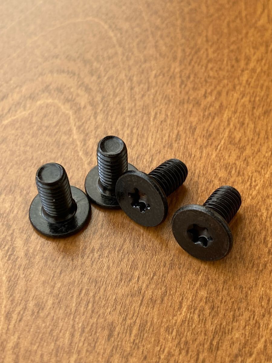 【送料無料】盗難防止ナンバープレートボルト 4個セット M6×12mm ステンレス 低頭 スリムスタイリッシュボルト ブラック拍卖