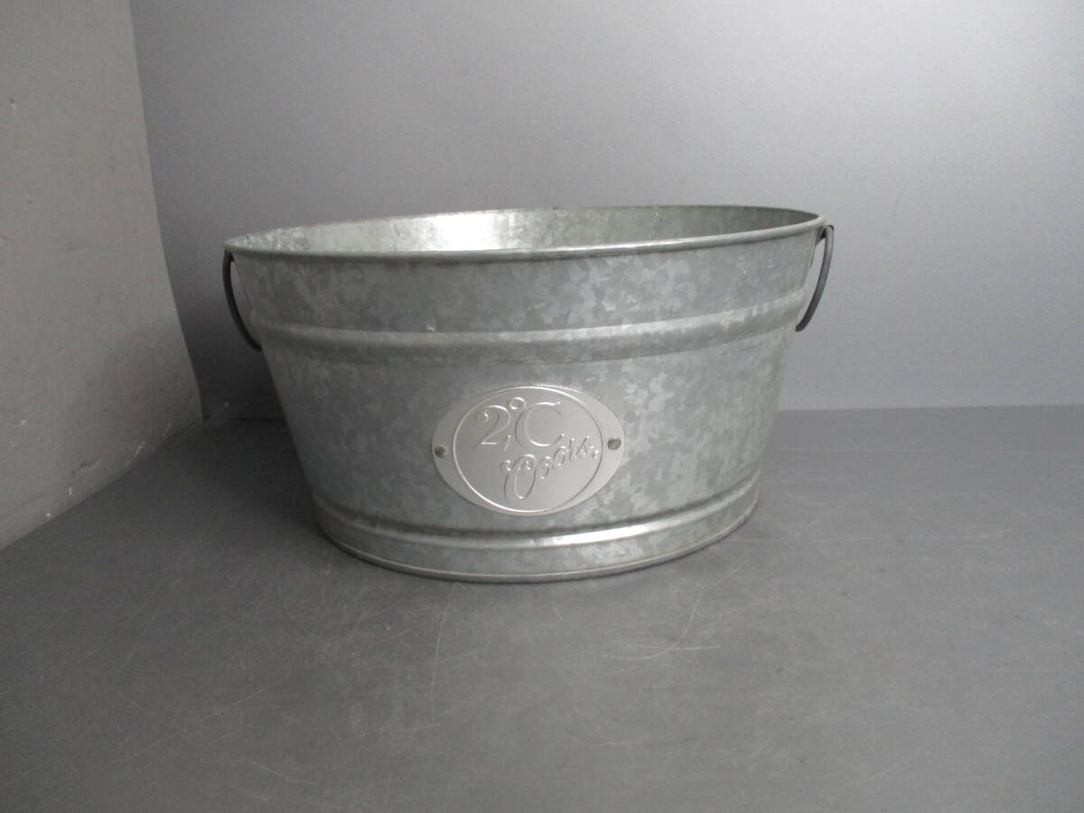 USED★2℃★Coors アンティーク バケツ 浅型バケツ 直径約30cm 高さ約15cm拍卖
