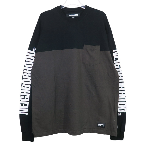 NEIGHBORHOOD ネイバーフッド 23AW BICOLOR CREWNECK LS バイカラー クルーネック ロングスリーブ Tシャツ ロンT 長袖 カットソー Sepz拍卖
