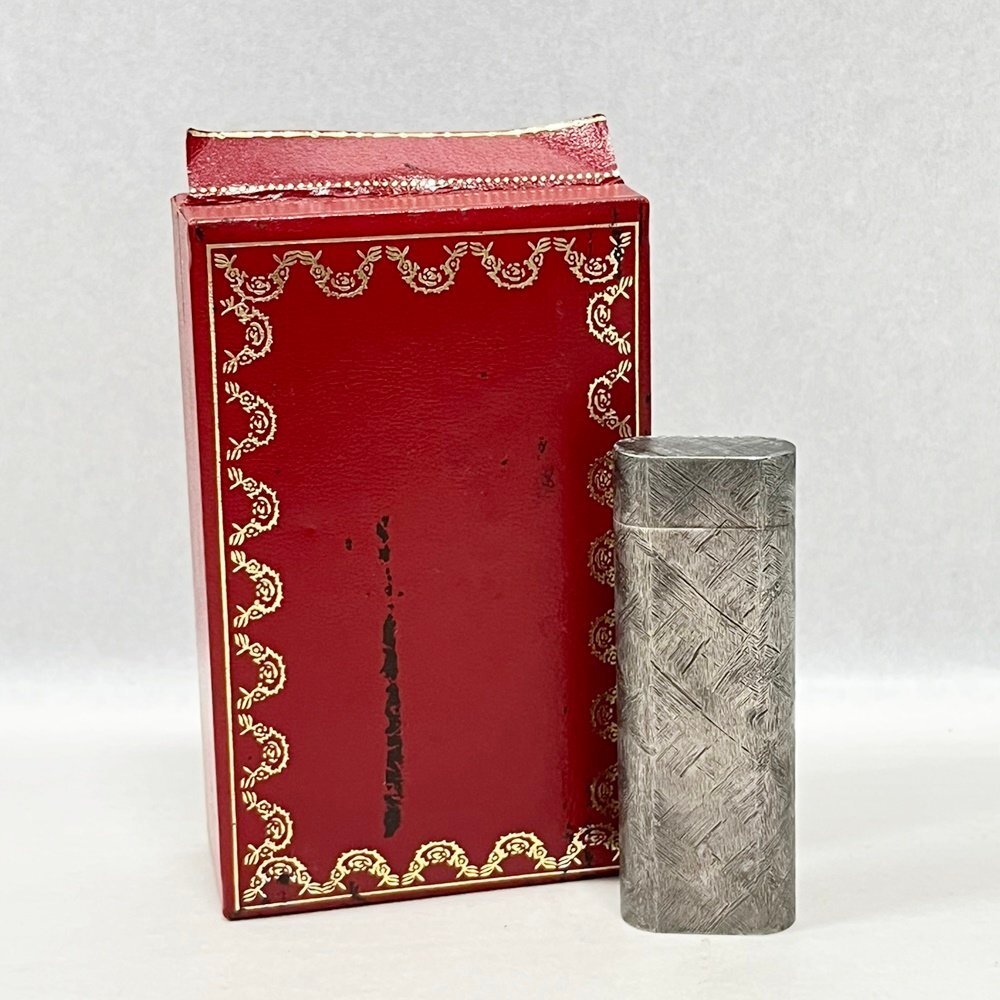 YA1 Cartier カルティエ オーバル ガスライター ローラー式 シルバーカラー (2)拍卖