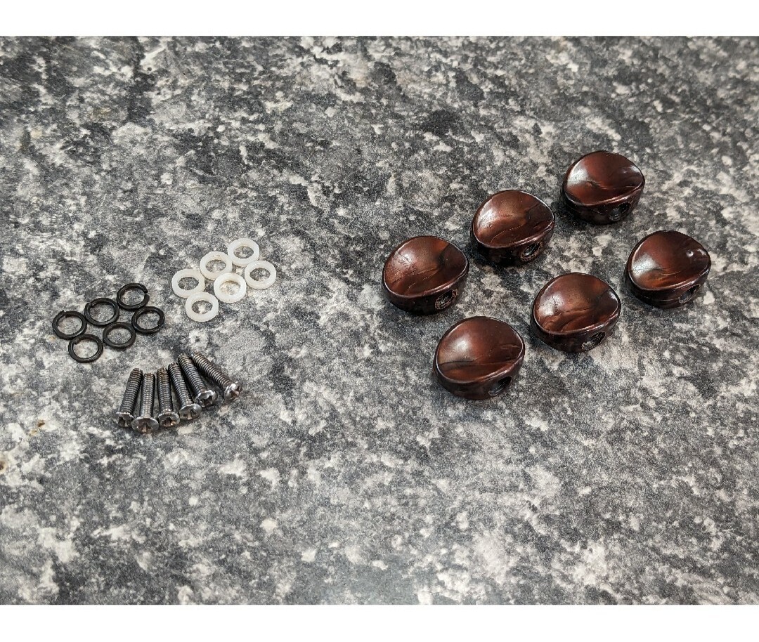 ペグボタン 6個 ブラウン パーロイド拍卖