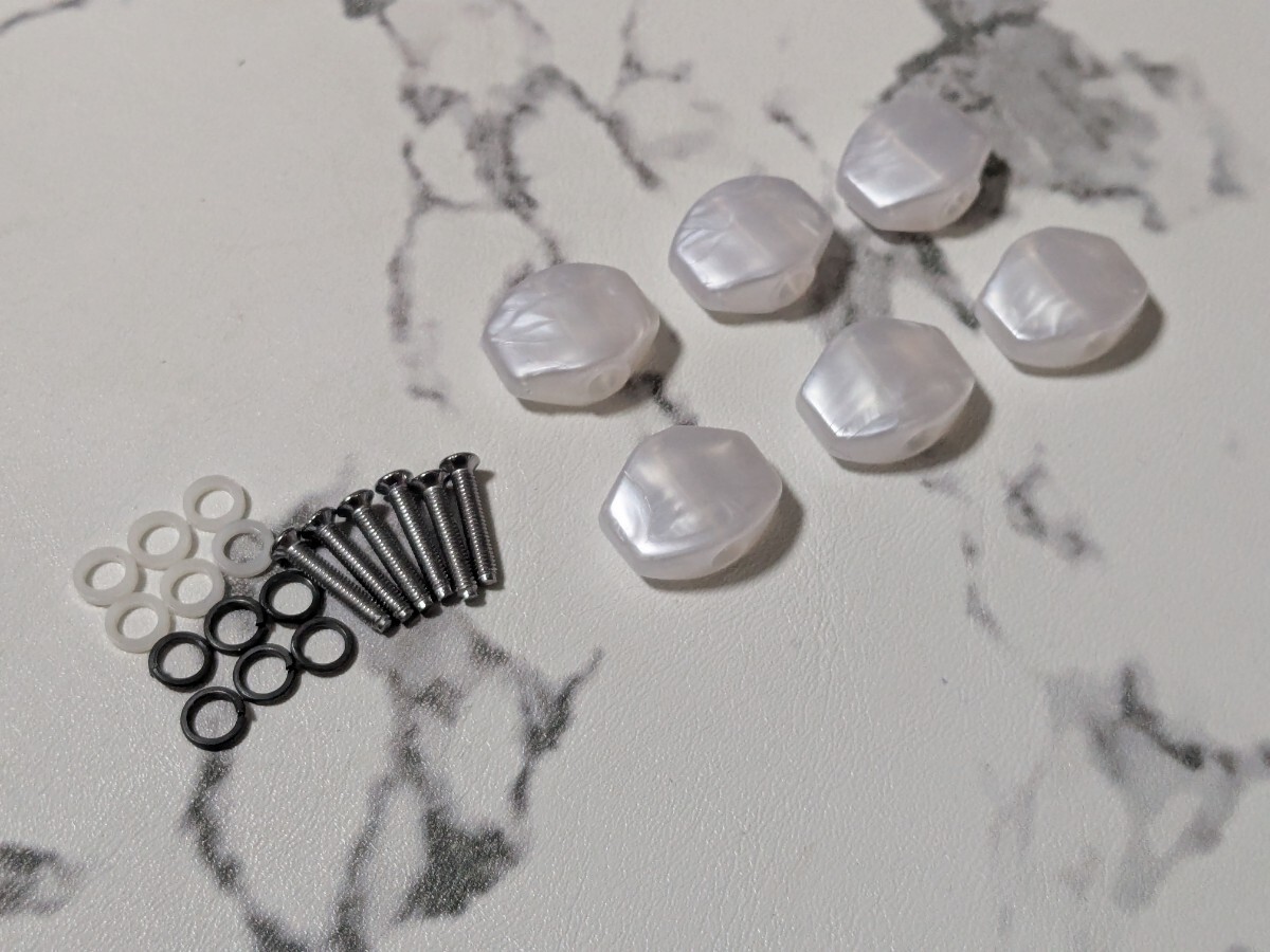 ペグボタン 6個 ミニボタン パーロイドホワイト拍卖