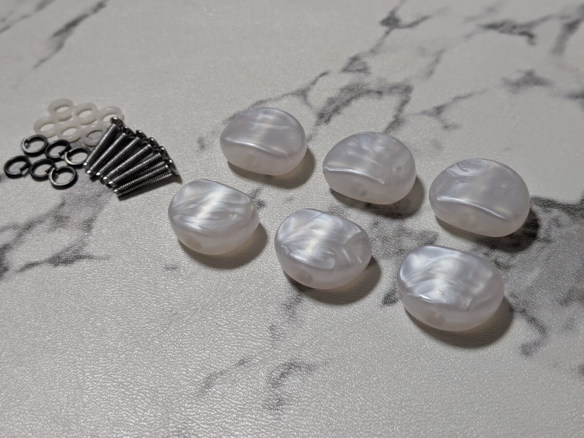 ペグボタン 6個 ミニボタン パーロイドホワイト拍卖