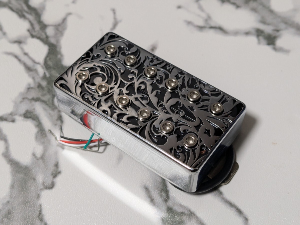 アルニコV 白銅プレート 4芯 52ピッチ ヘクサポールピース 装飾カバー ハムバッカー拍卖