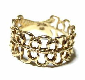 agete アガット K10 透かしピンキーリング 3号拍卖