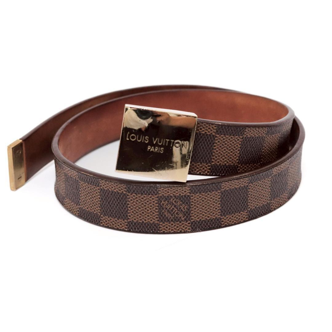 美品 ルイヴィトン ダミエ ベルト 70cm±5 3cm幅 919拍卖
