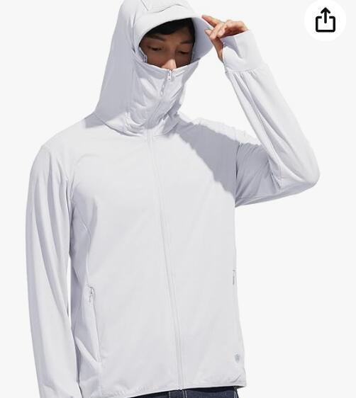 ラッシュガード メンズ UVカット パーカー 薄手 長袖 軽量 涼しい 日焼け止め 水着 紫外線対策 ホワイト サイズL拍卖