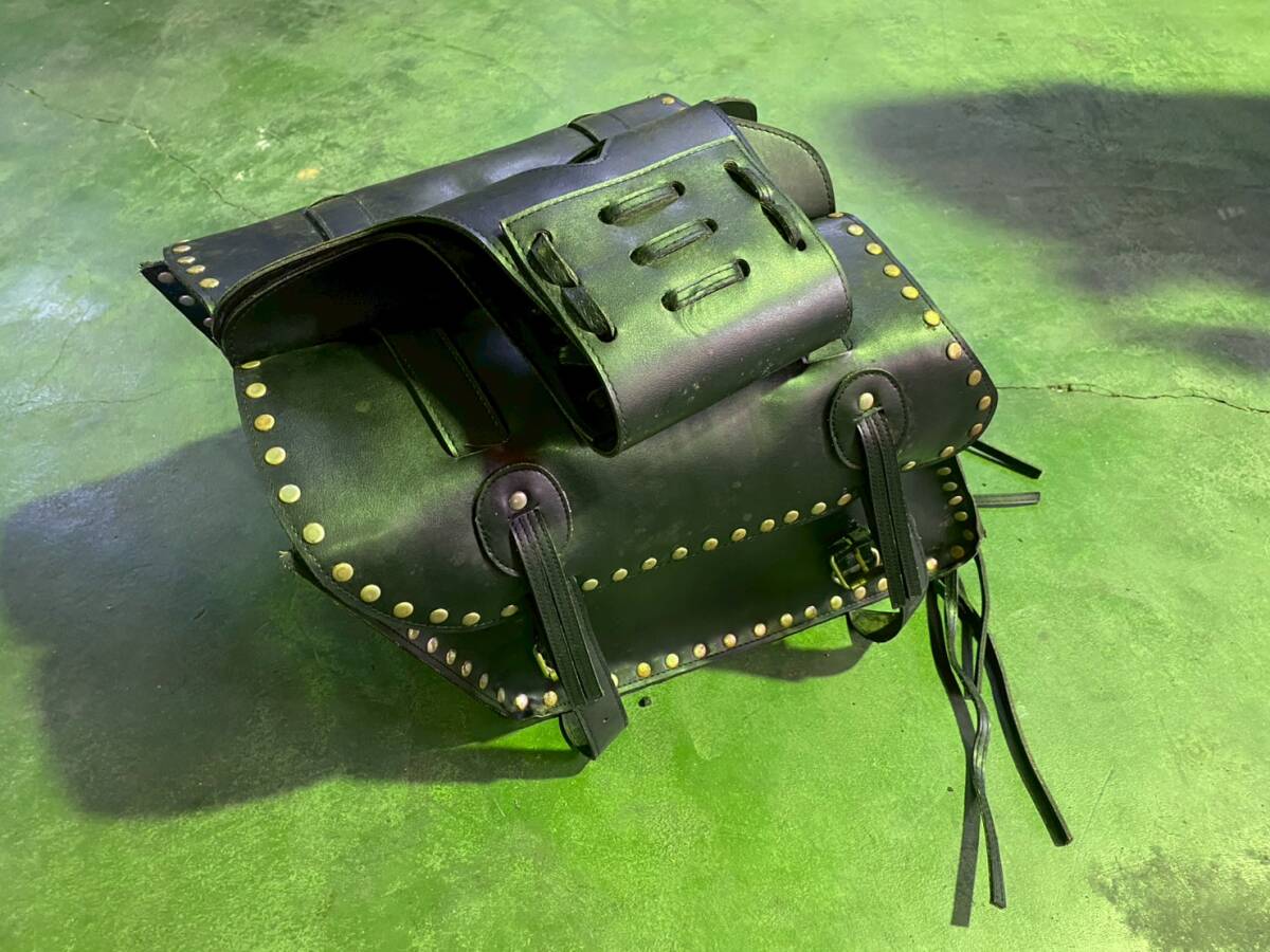 § サイドバッグ バイク用 中古 アメリカン 左右 サドルバッグ 送料無料! 群馬発(A65)拍卖