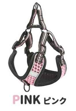 【ハーネス リード ピンク Sサイズ】犬 胴輪 おしゃれ 脱げない 簡単 小型犬 中型犬 大型犬 散歩 ペット拍卖