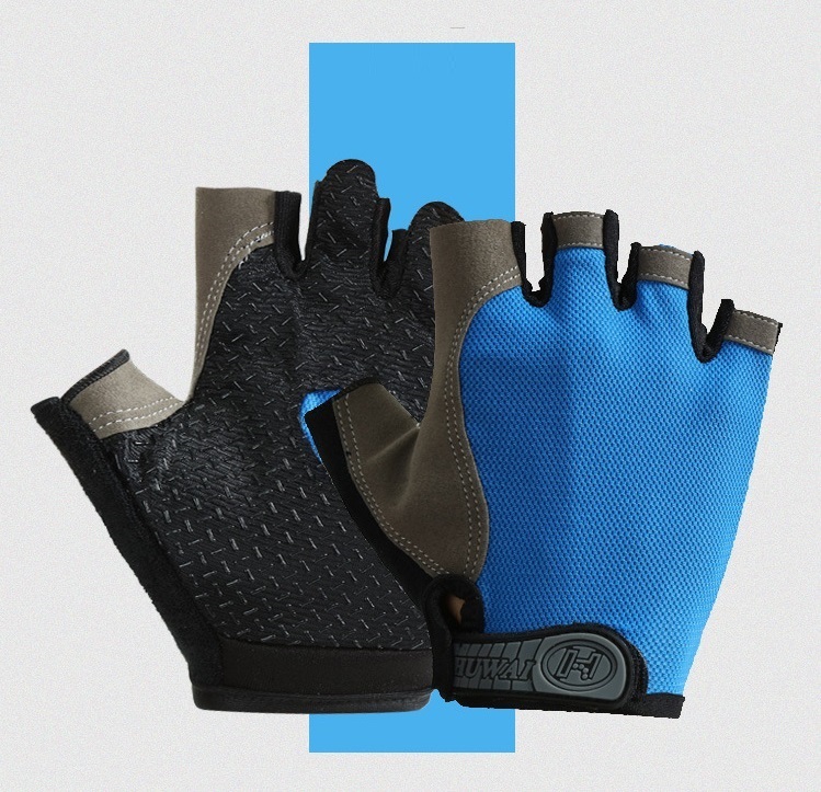 【サイクルグローブ ブルー Mサイズ】指切り サイクリング グローブ 自転車 手袋 指なし バイク メッシュ ロードバイク 夏用 夏拍卖