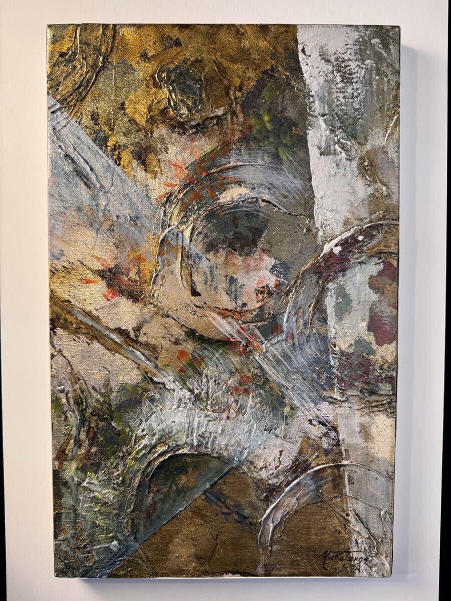 真作 丹下尤子 浮遊する花シリーズ 『 耀う 』 2002年制作 油彩画 額装品 油絵 静物画 現代アート インテリア 絵画 肉筆拍卖