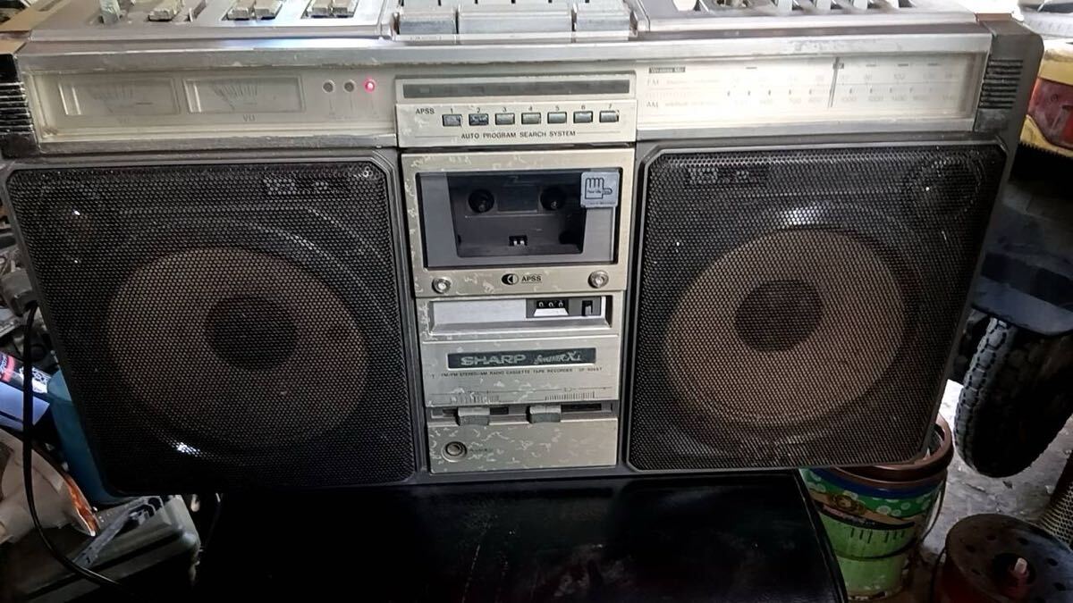 GF-505ST SHARP シャープ ラジカセ 昭和レトロ AM FM 大型ラジカセ カセットテープ拍卖