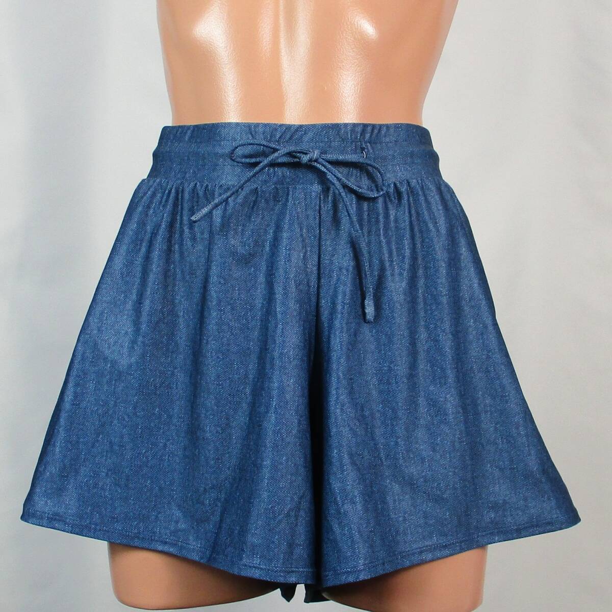 E8922★3L レア 希少 大きいサイズ 水着 キュロットパンツ ボトム ビキニ レディース ブルー系 かわいい プール ビーチ 海拍卖