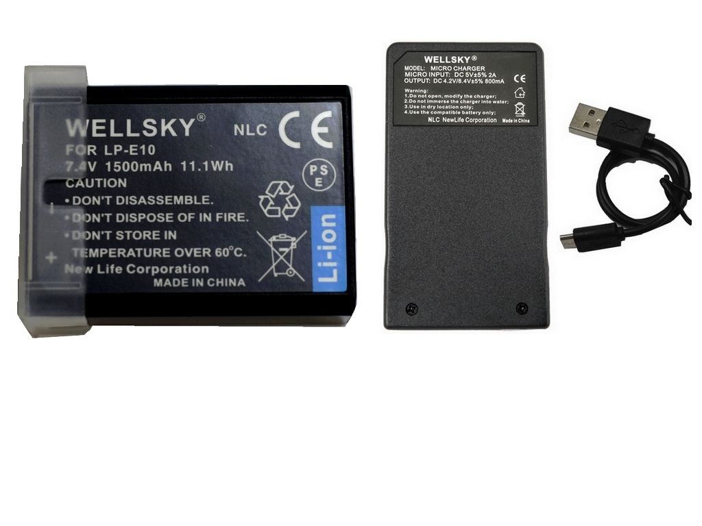 LP-E10 互換バッテリー 1500mAh 1個 LC-E10 Type-C USB 急速互換充電器 バッテリーチャージャー1個 Canon イオス EOS Kiss X80 / Kiss X70拍卖