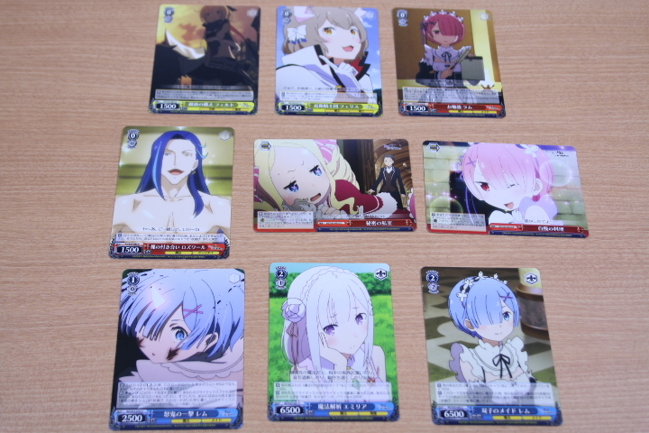 ヴァイスシュバルツ 「Re:ゼロから始める異世界生活」カード9枚セット拍卖