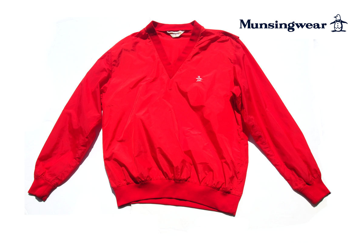 送料無料★【中古】マンシングウェア|Munsingwear|Grand Slam|Vネックウィンドブレーカー|ビンテージ|メンズゴルフウェア|M拍卖