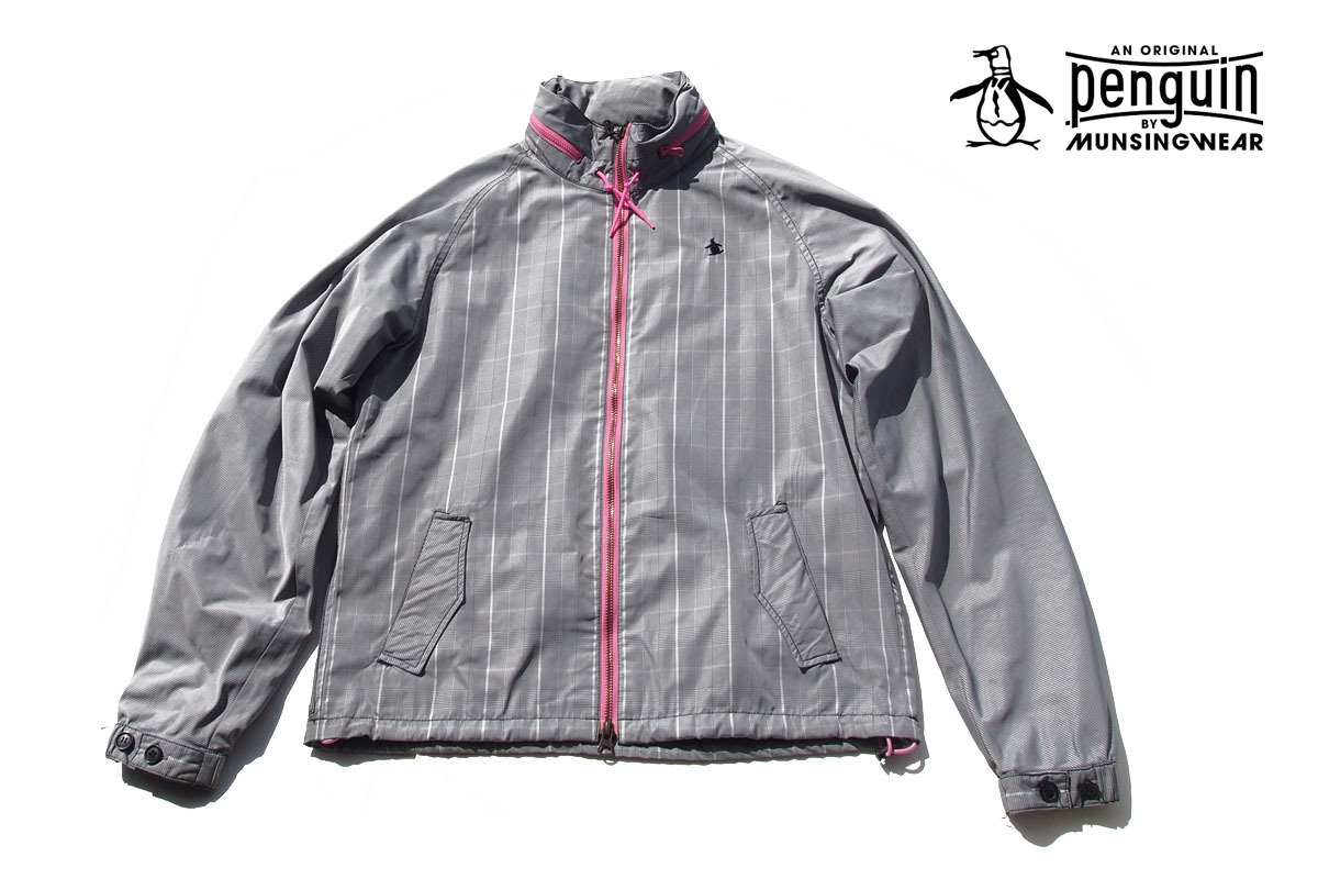 送料無料★【中古】マンシングウェア|Munsingwear|penguin|チェック柄フルジップブルゾン|レディスゴルフウェア|2拍卖