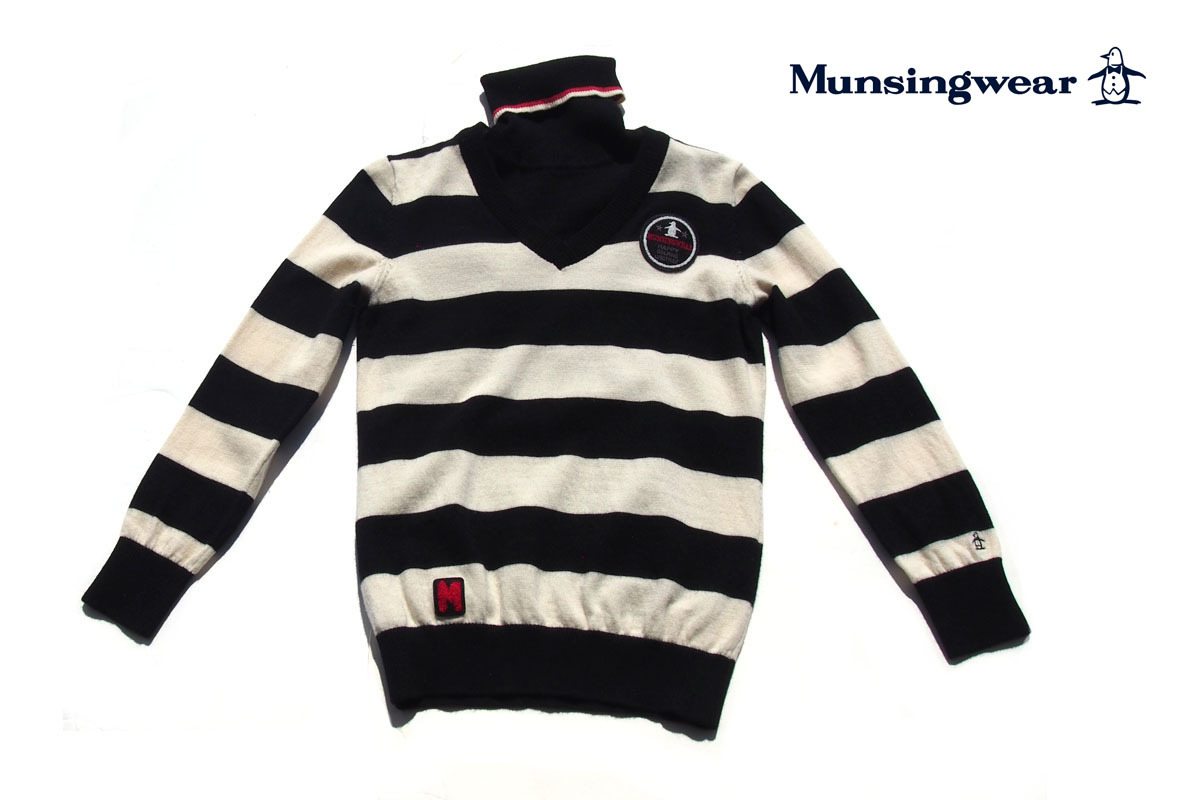 送料無料★【中古】マンシングウェア|Munsingwear|レイヤードタートルニット|レディースゴルフウェア|M拍卖