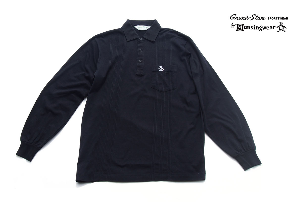 送料無料★【中古】マンシングウェア|Munsingwear|長袖ポロシャツ|ビンテージ|グランドスラム|メンズゴルフウェア|2拍卖