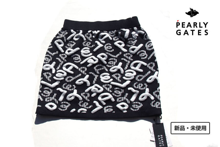 送料無料★新品|未使用|パーリーゲイツ|pearly gates|モヤモヤ柄ニットスカート|レディースゴルフウェア|1拍卖
