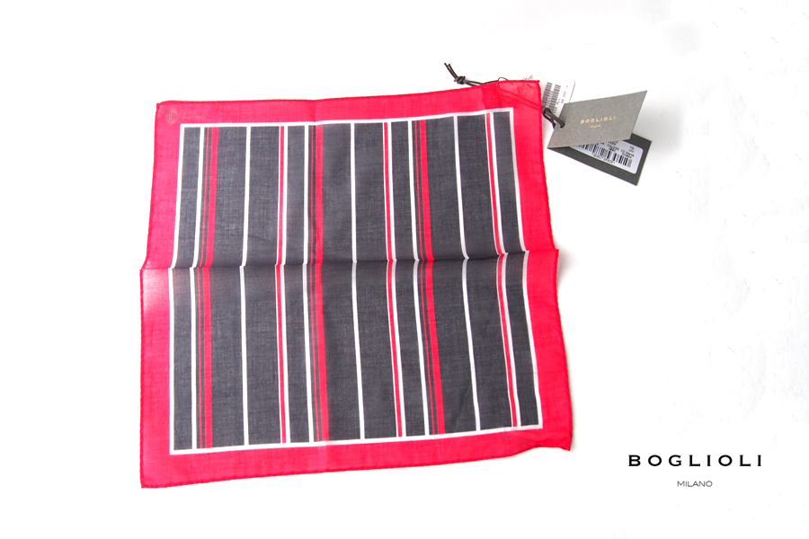 送料無料★新品|未使用|ボリオリ|BOGLIOLI×AC MILAN|ACミラン|コットンチーフ拍卖