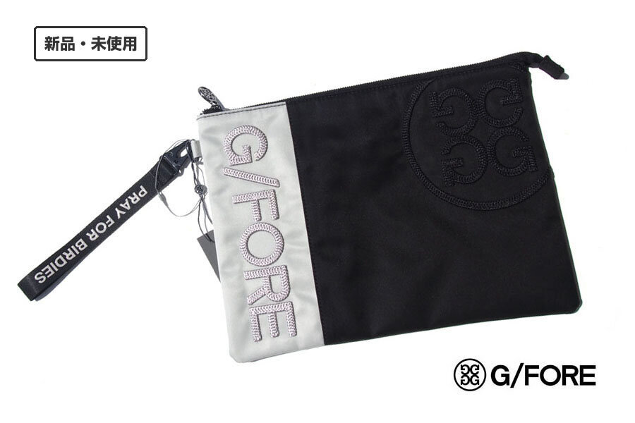 送料無料★新品|未使用|ジーフォア|G/FORE|リモンタ社製ナイロン使用クラッチバッグ|LIMONTA/DAVIS|グレー拍卖