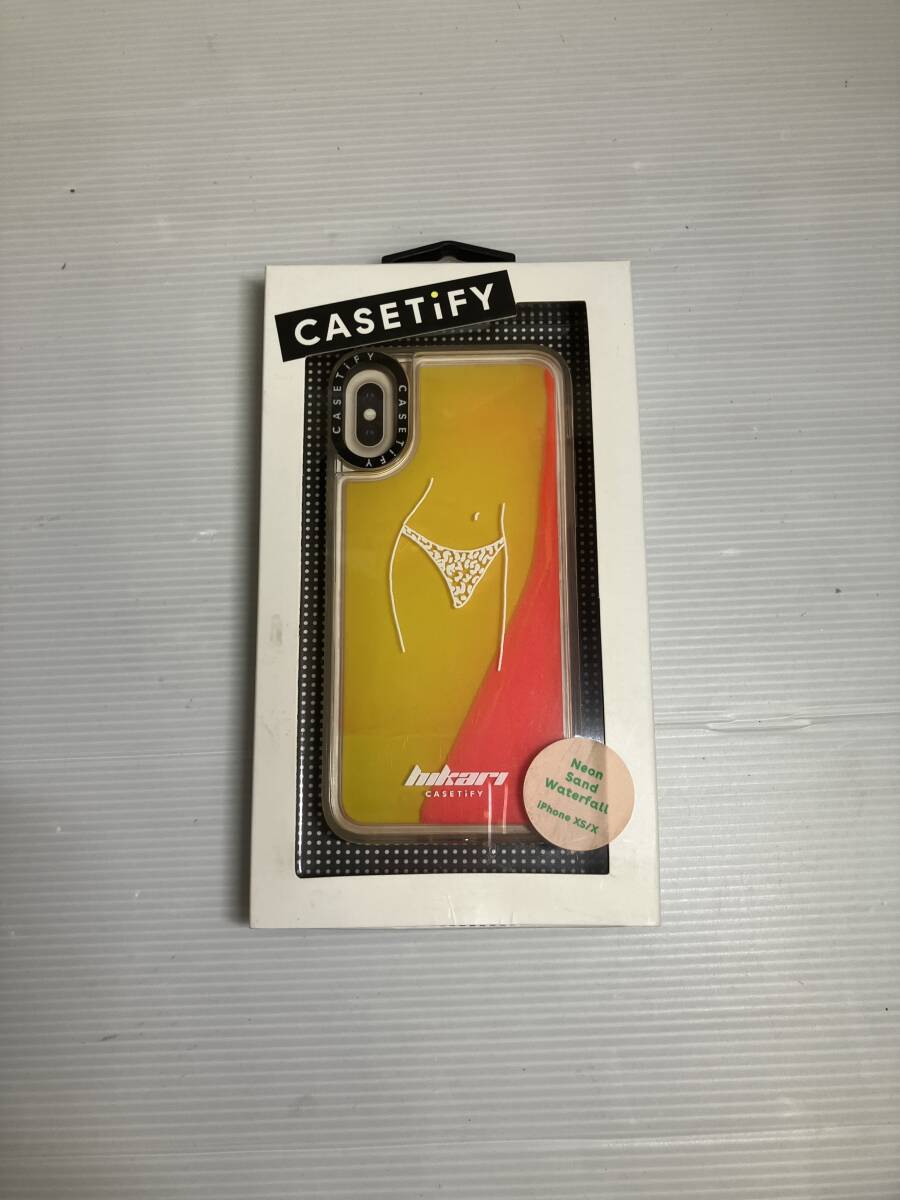 送料無料 未使用未開封 CASETIFY iPhone X/XS ケース 暗闇の中で光るNeon Sand Case 森星×Casetifyのコラボレーションケース拍卖