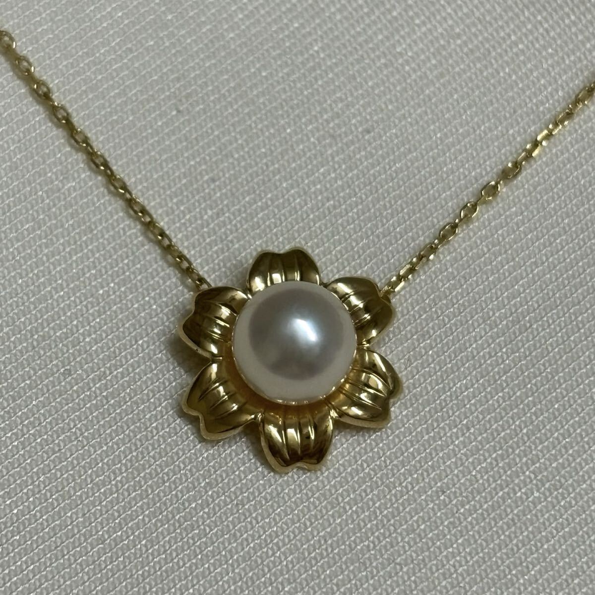 御木本 ミキモト MIKIMOTO K18 アコヤ真珠 7ミリ ネックレス拍卖