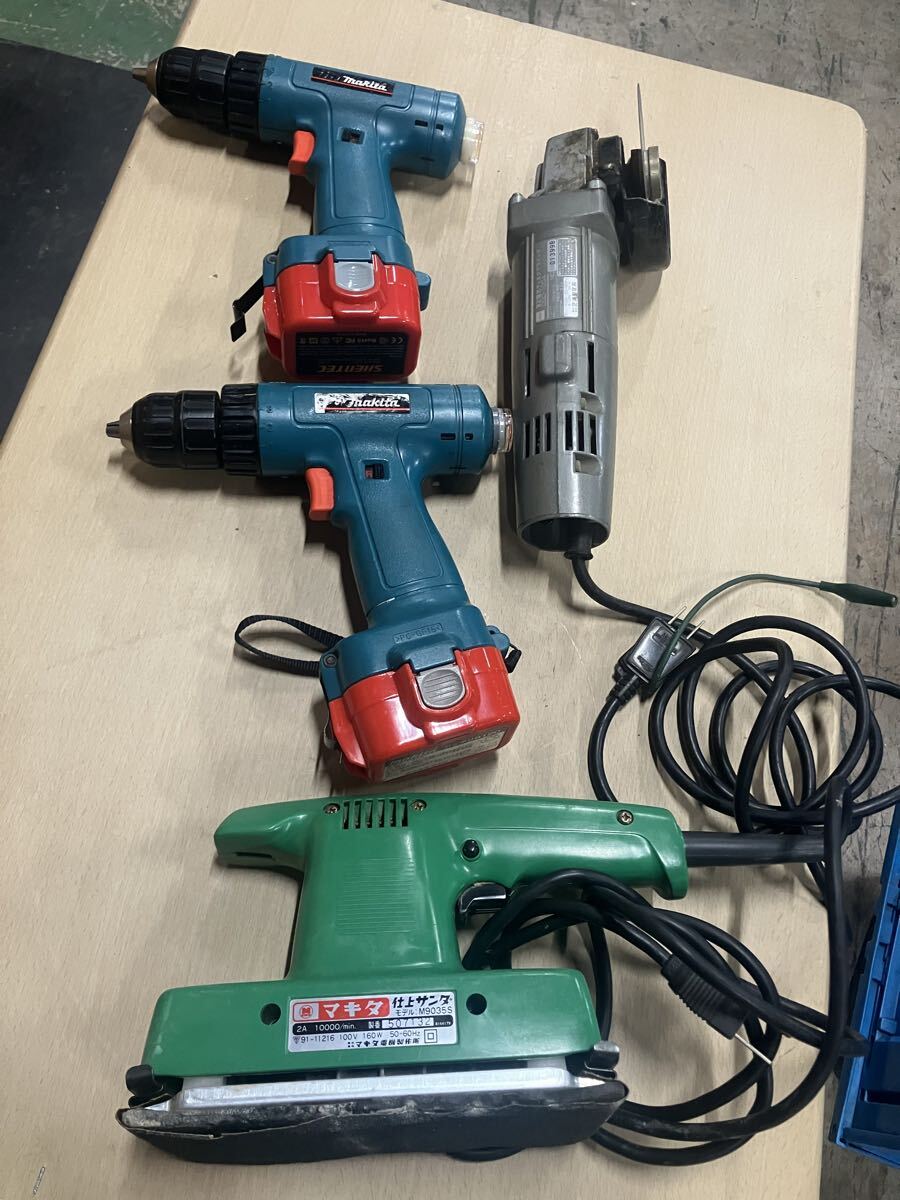 中古 MAKITA マキタ ドライバドリル 6222D×2台 仕上げサンダ M9035S 東芝ディスクグラインダー DGD-100A 4台まとめ拍卖