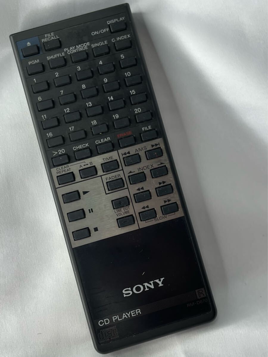 SONY CD PLAYER RM-D670 リモコン拍卖