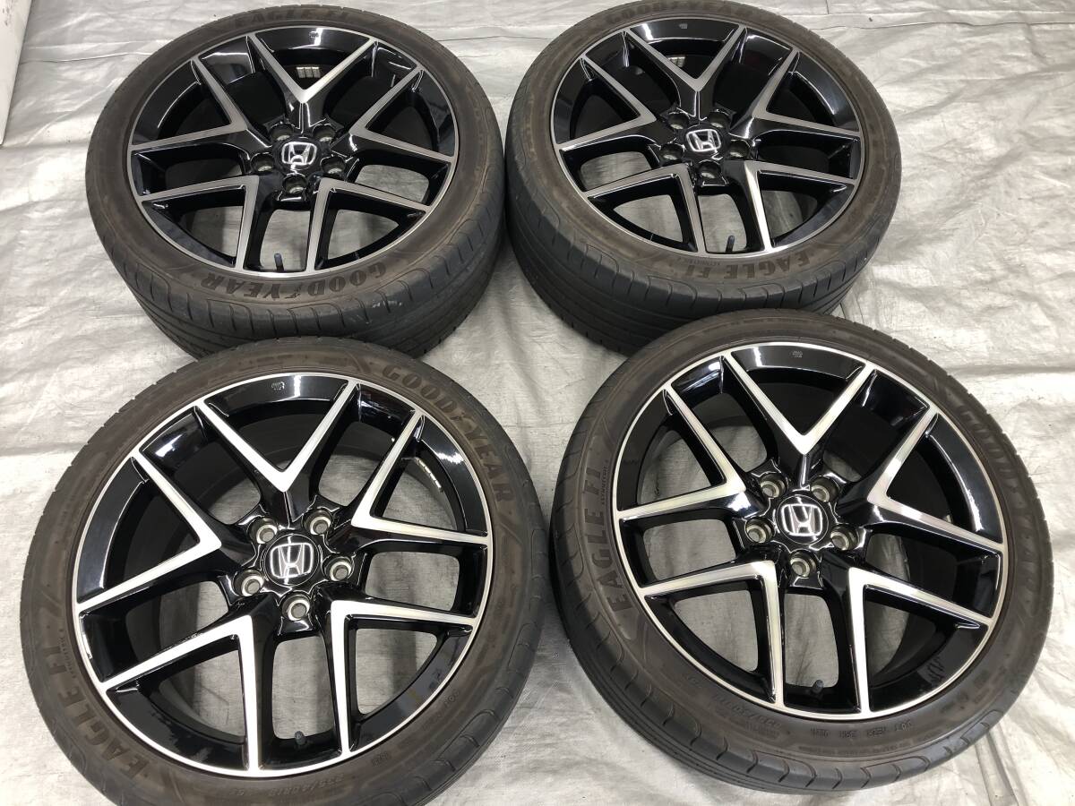 ★□2510-3 ホイール美品!FL1 シビック 純正 18インチ 8J +50 5H-114.3 GOODYEAR EAGLE F1 235/40R18 4本セット拍卖