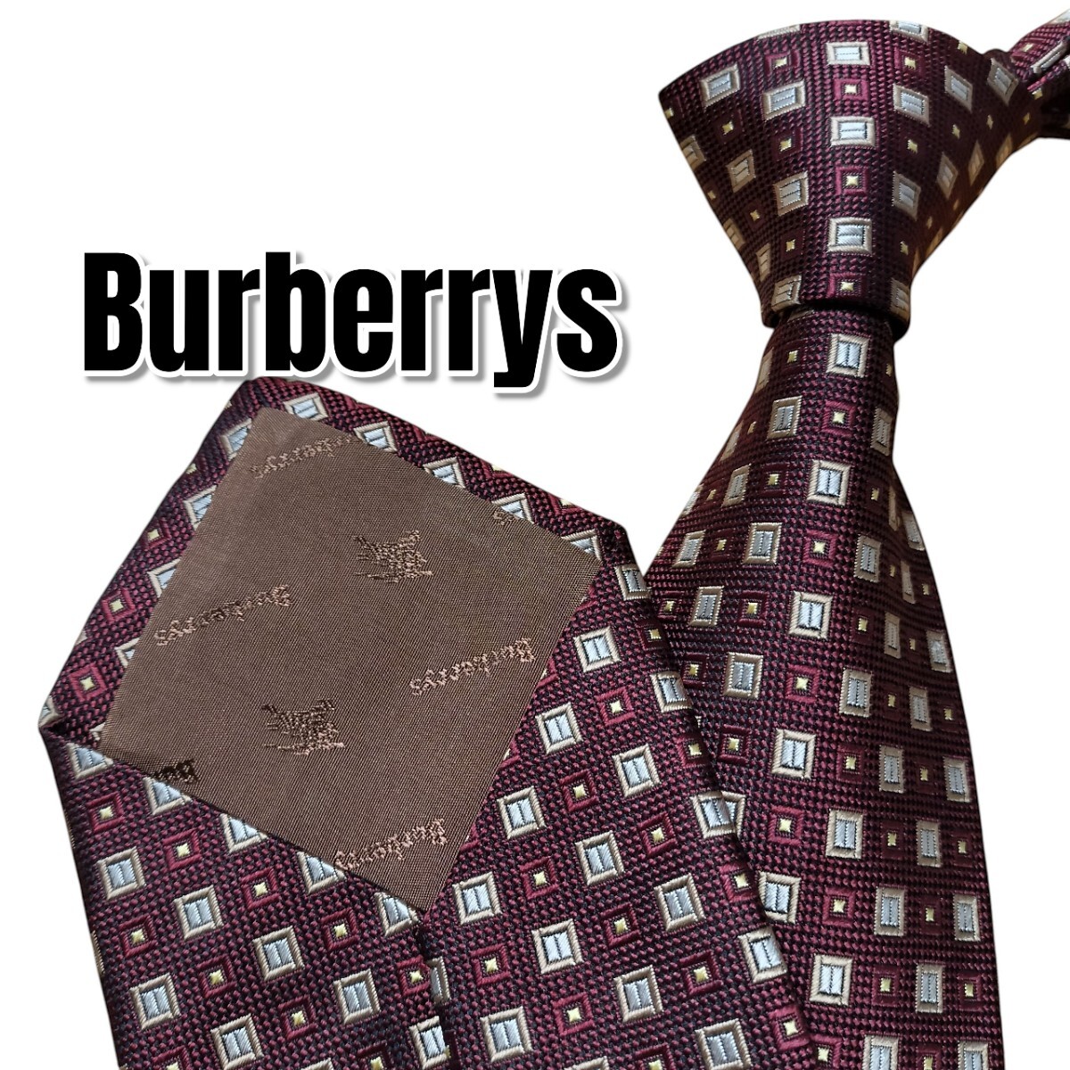 Burberrys バーバリーズ レッド系 総柄 日本製 390-8拍卖
