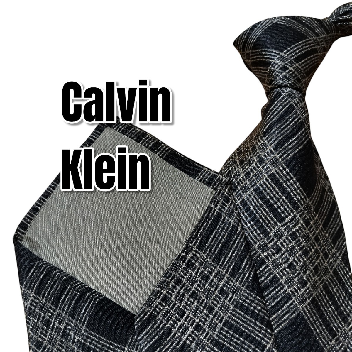 Calvin Klein カルバンクライン ブラック系 チェック柄 日本製拍卖