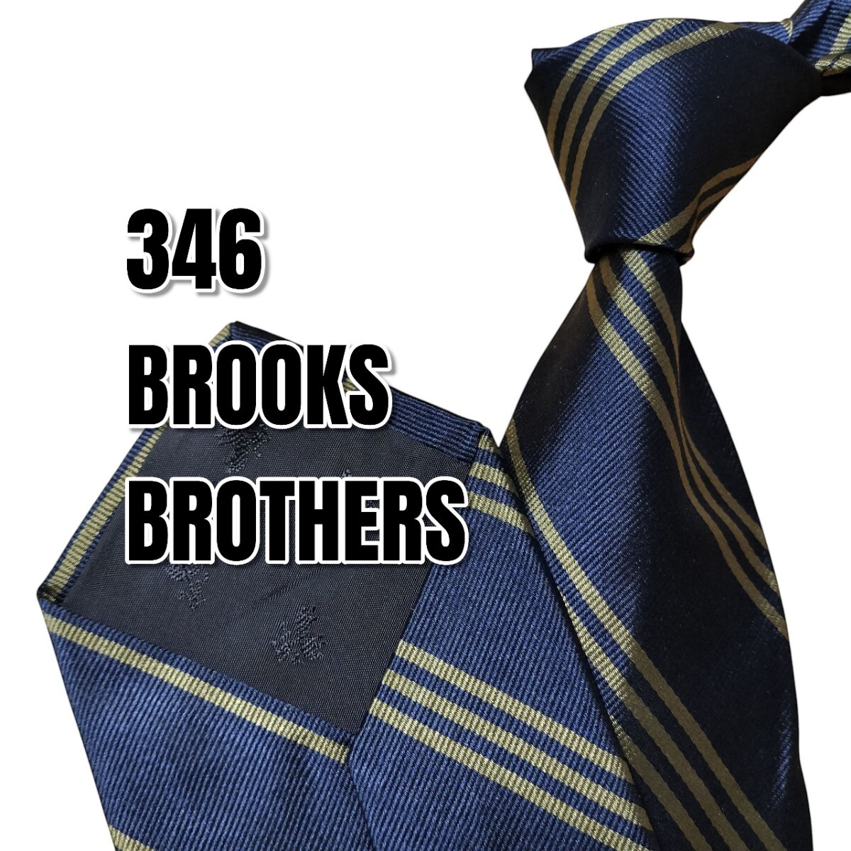 346 BROOKS BROTHERS ネイビー系 ストライプ アメリカ製拍卖