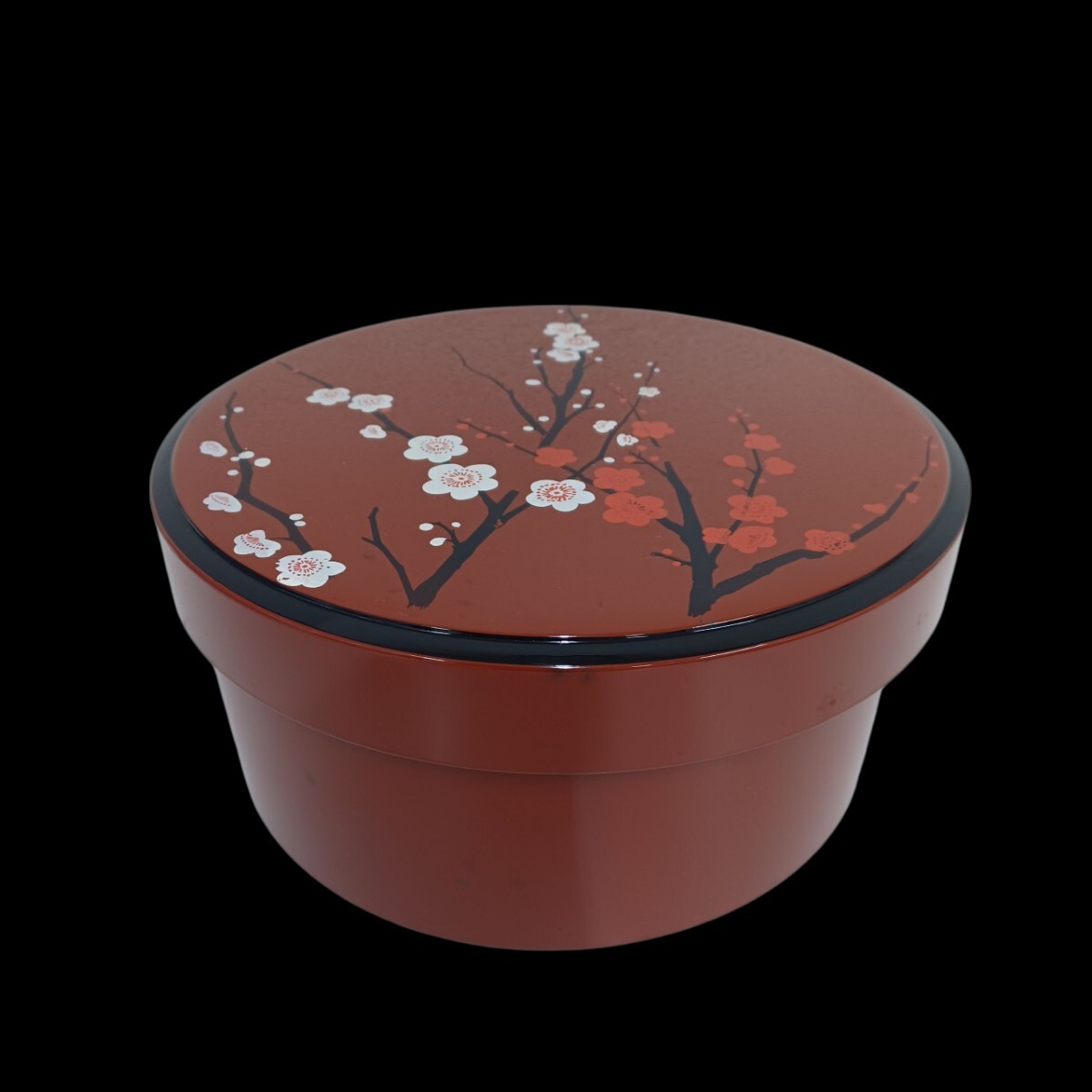 高⑤ 小物入れ 茶道具 入れ物 菓子器 収納箱 和風 梅 朱色 250904E3拍卖
